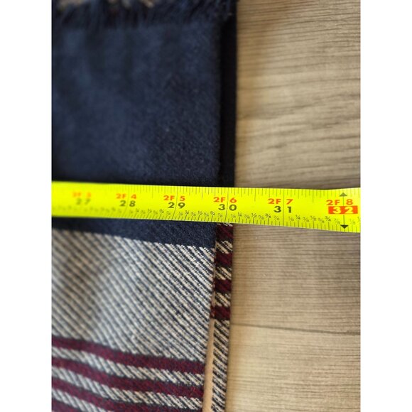 Haberdashery Plaid Wool Blend Pencil Skirt Tartan Check Faux Wrap Fringe Vintage - Picture 5 of 5